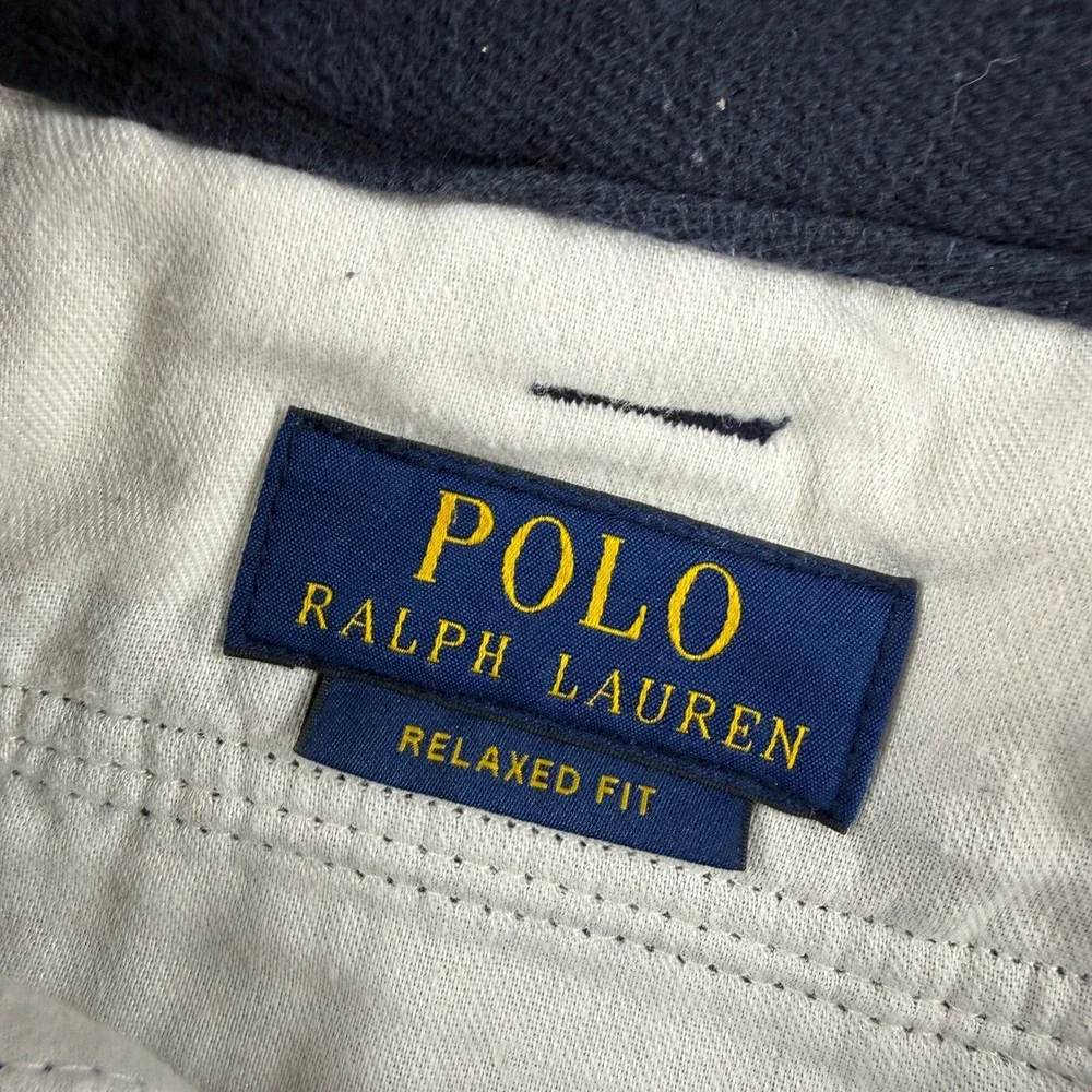 Polo Ralph Lauren Cargo Short Men 40 Navy Relaxed Cotton Utility Pocket Chino